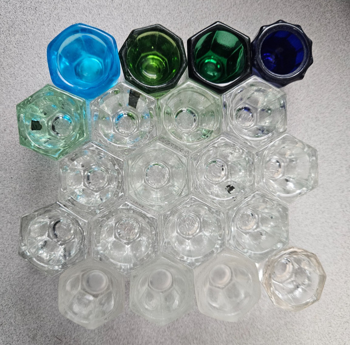 20pcs Glass Dappen Dish Mixing Bowls for Dental Crystal Cup Nail Art Tools
