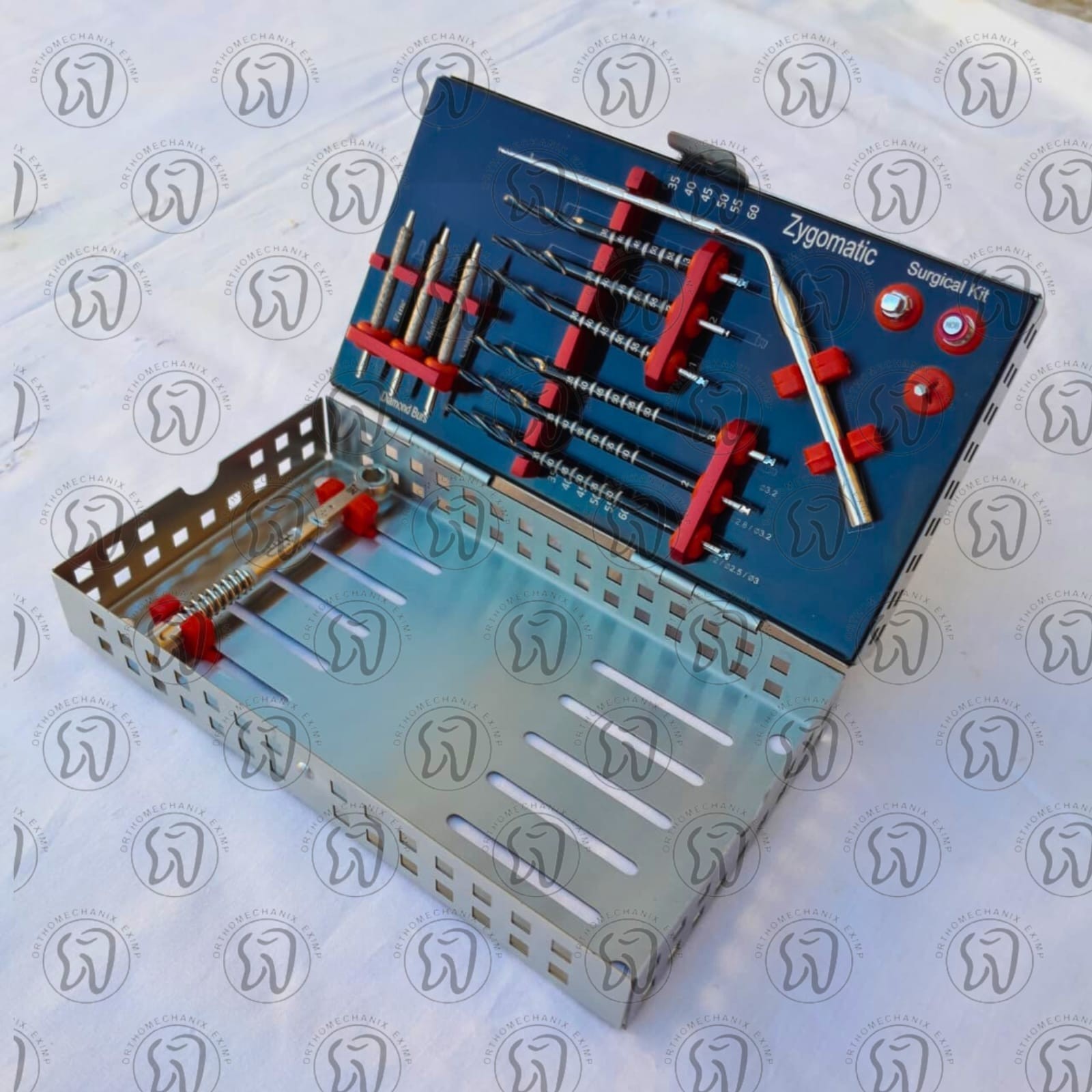 14 Pcs Dental Implant Zygomatic Surgical Kit Titanium Coated Drills Zygoma Bone
