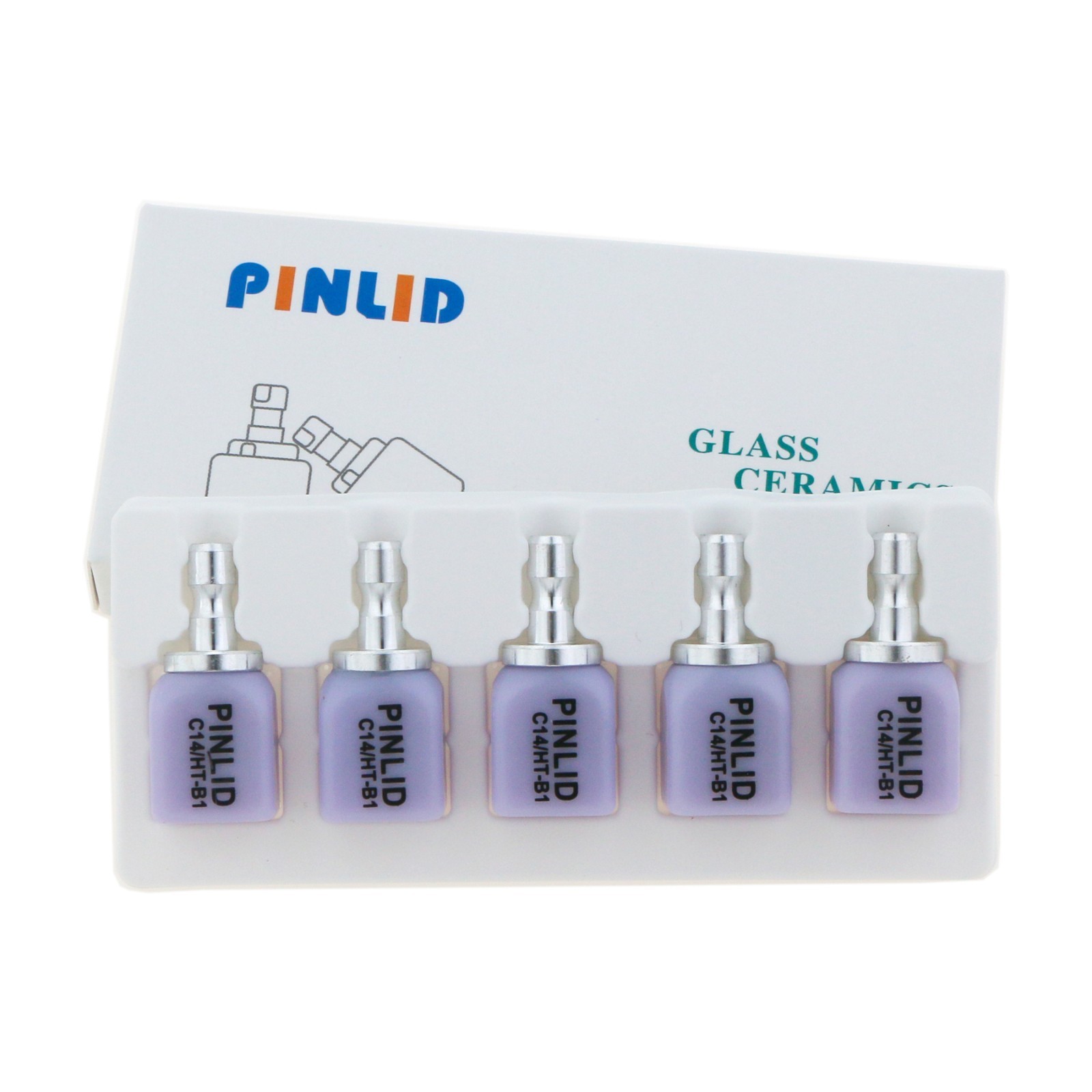 US C14 Glass Ceramic Block HT/LT Lithium Disilicate CAD/CAM Cerec Block 5Pcs/Box