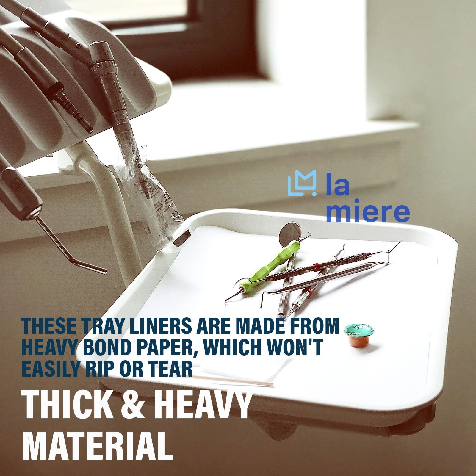 1000P Disposable Tray Liners, Dental Tray Covers for Size B, Medical Tray Pap…