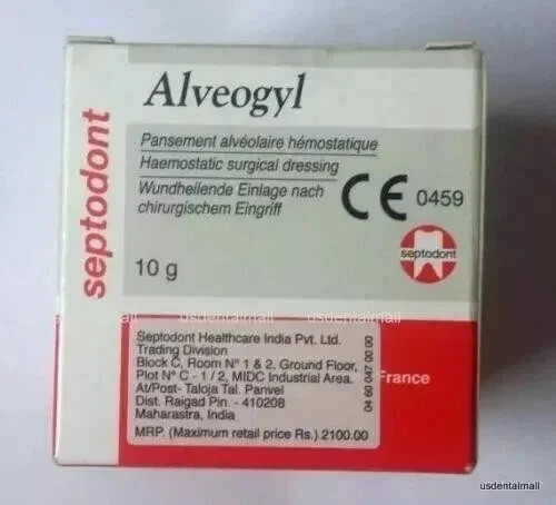 SEPTODONT ALVEOGYL 10gr JAR – Dry Socket Treatment Dressing IIFRESH STOCK 2027|