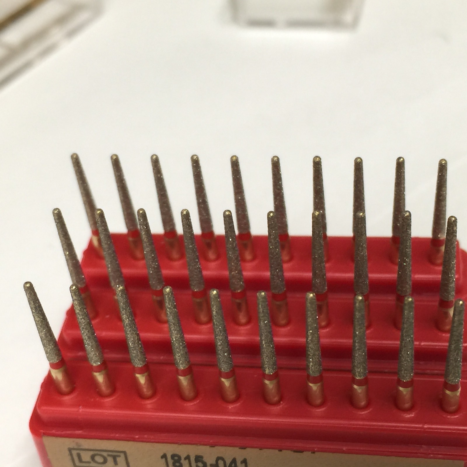 Diamond Burs 30 X G/198-856-014sF 1.4 mmDiameter 8mm Cutting Length. Fine Grit