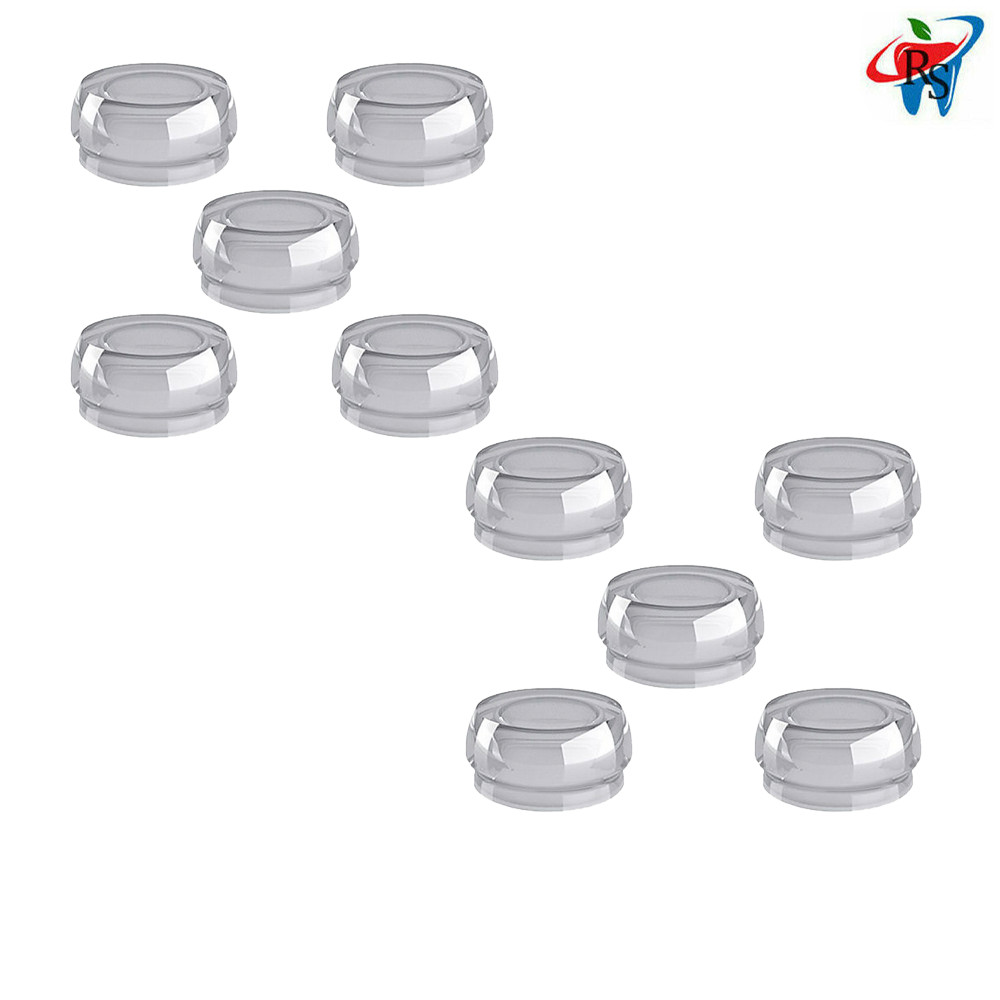 10pcs Dental Clear Silicone OT Loc Caps Abutment Standard Retention 1800gr