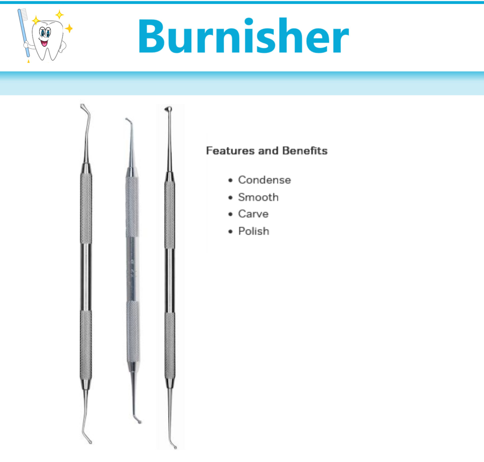 Dental Burnisher #26/27S BALL, Polish amalgam Burnishers Hand Instrument #26-27S