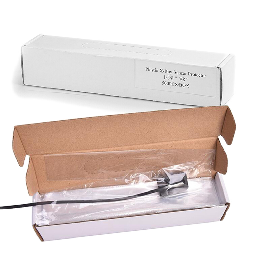 500Pcs Dental X-Ray Sensor Sleeves Disposable Plastic Cover 19.7cm*4cm