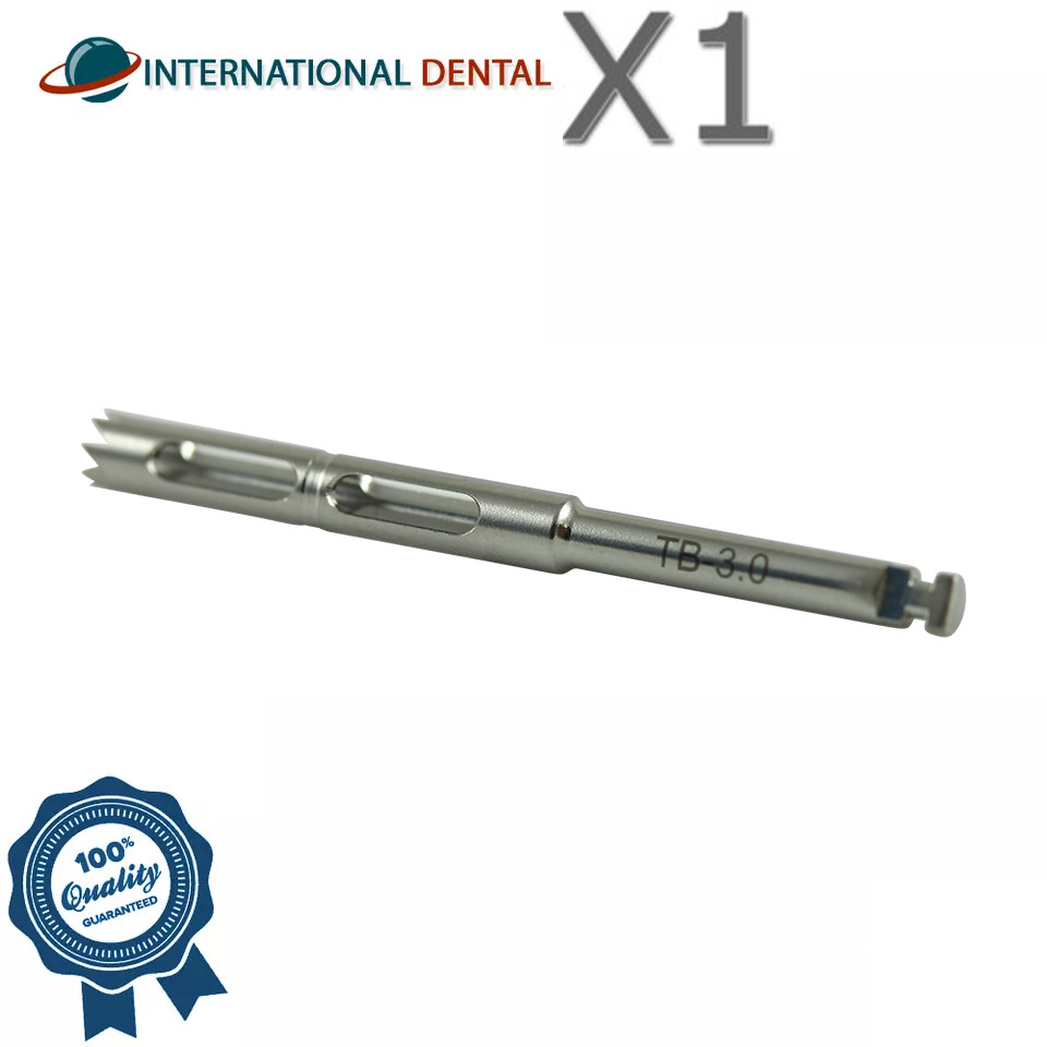 1x Dental Fixture Surgident Trephine Bur Ø3.0mm Stainless Steel Cutting Tool