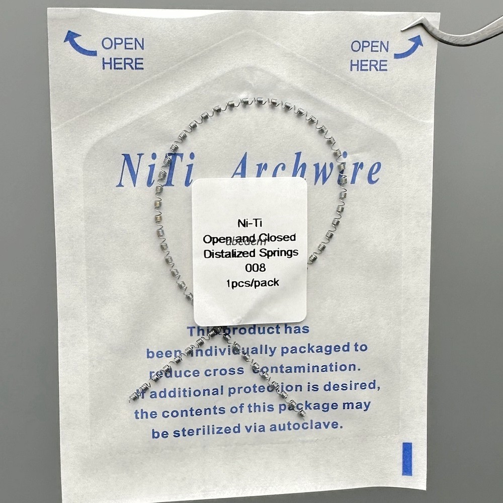 Dental Orthodontic NI-TI Open And Closed Distalized Spring 190mm Oral Materials
