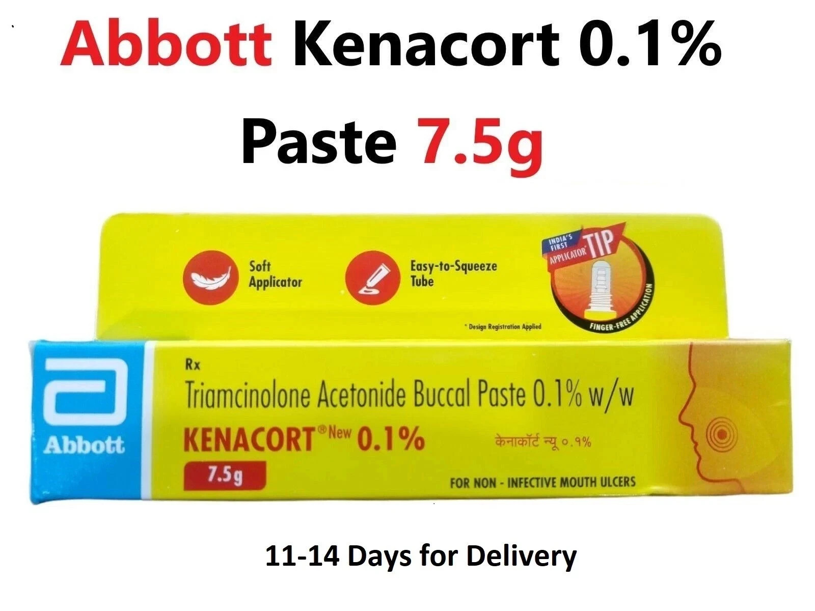 Dental Buccal Paste for Non Infective Mouth Ulcers 7.5gm – FREE SHIPPING