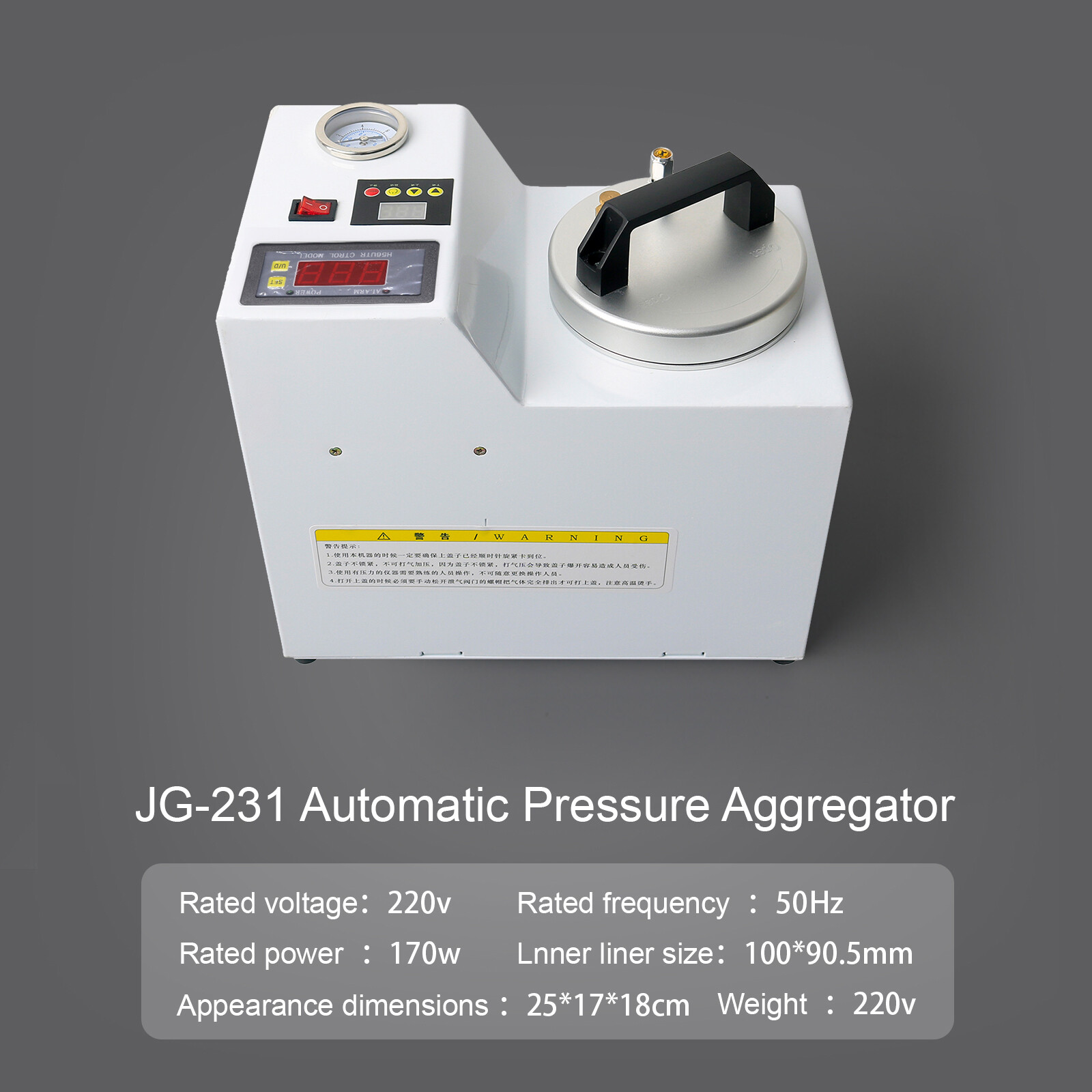 Dental Portable Digital Built-in Air Pump Pressure Polymerizer Aggregator JG-231