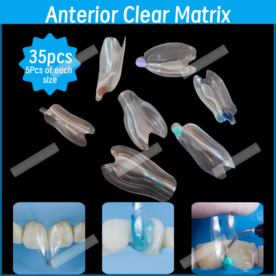 35pcs Dental Clear Matrix Anterior Restorative BT Bow Matrices Fit BioClear