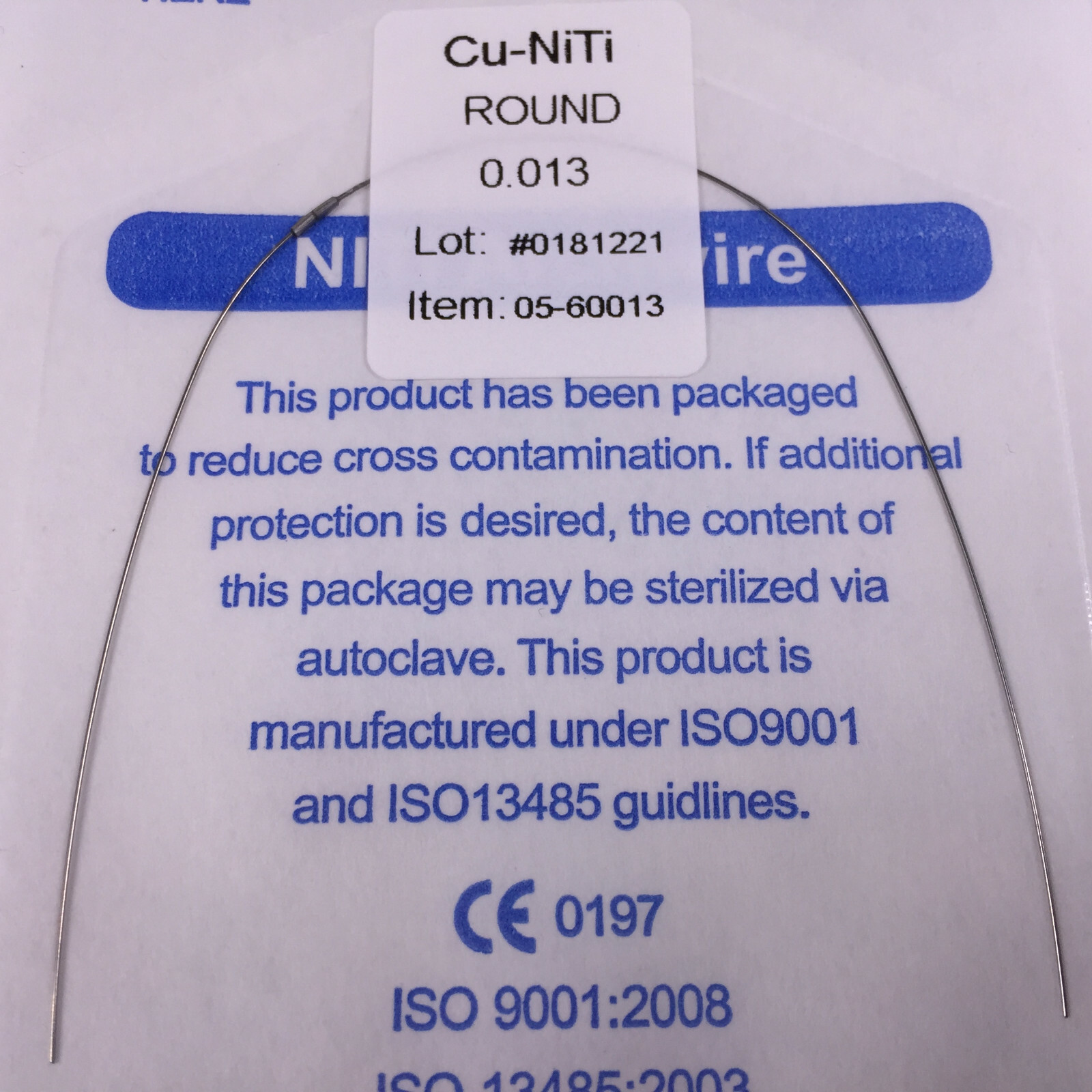 Dental Copper Cu-Niti Round Arch Wires & Stops DAMON Type Ortho 0.013/14/16/18″