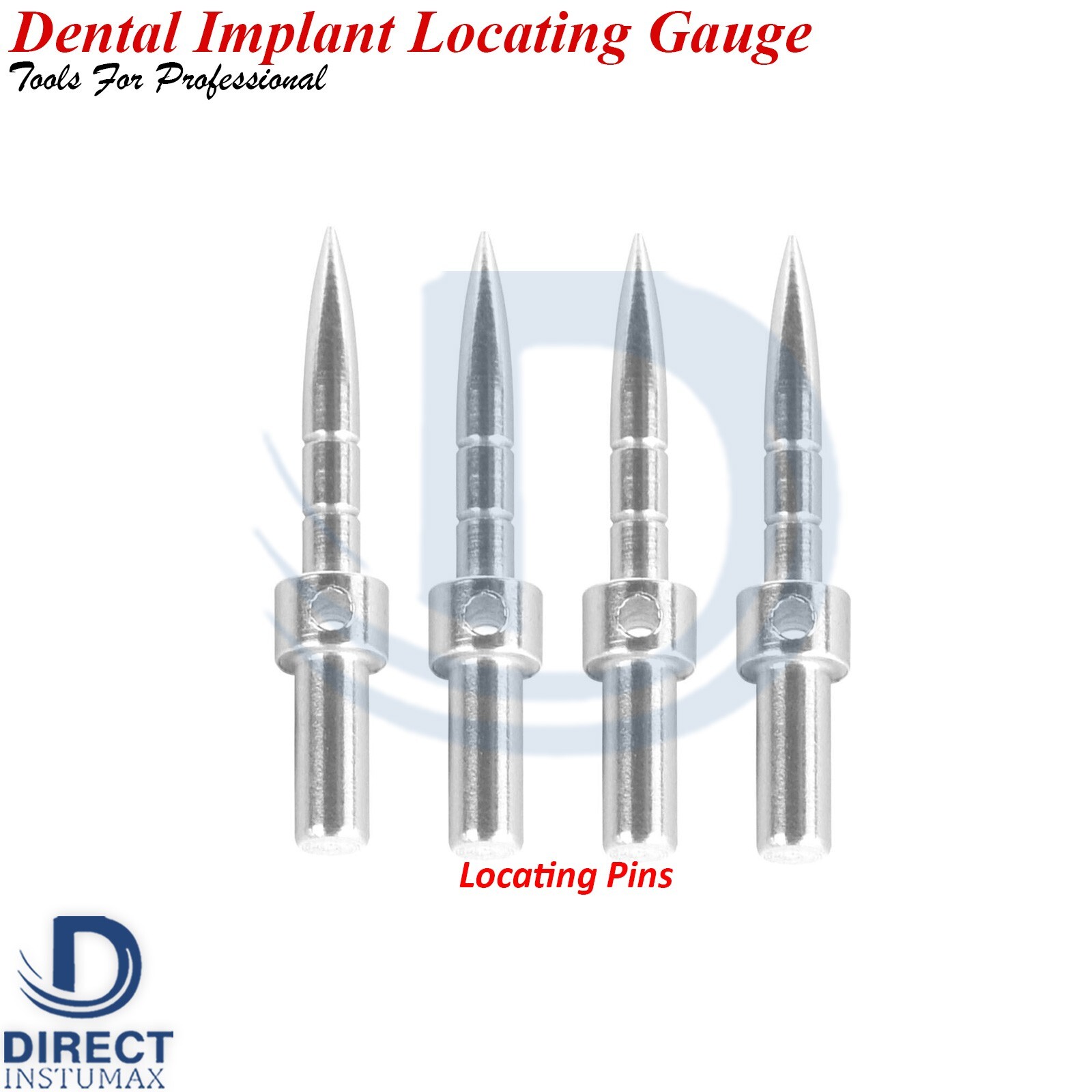 Set of 6 Dental Gauge Implant Surgical Drilling Guide Locator Parallel Depth Pin