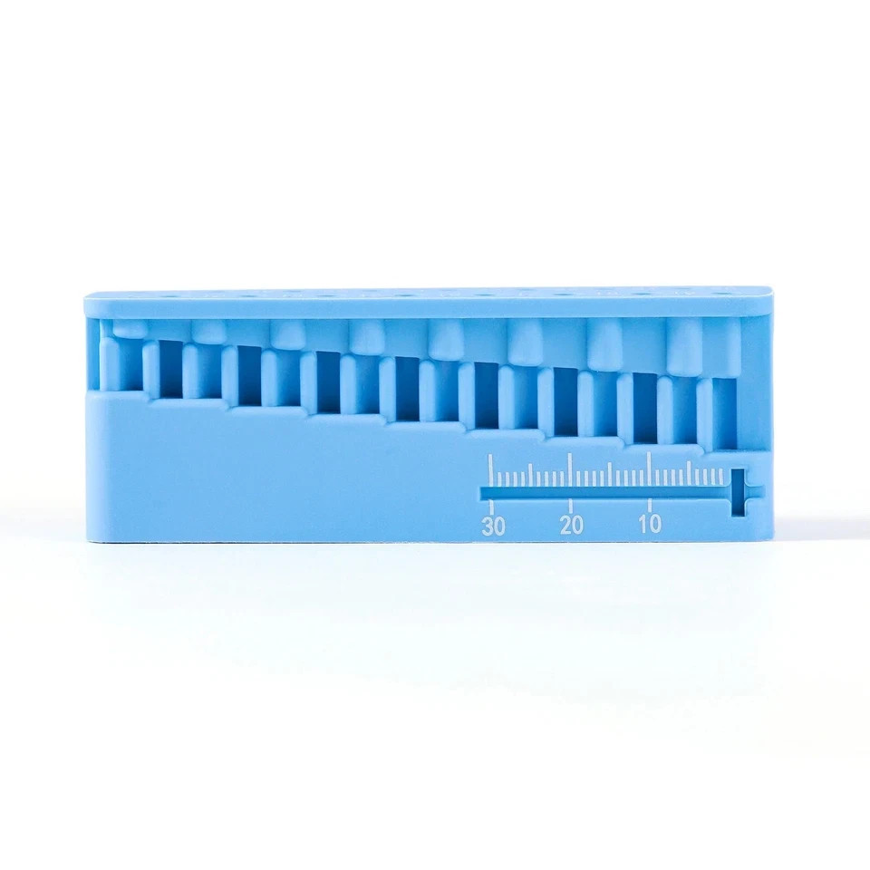 Dental Endo Files Measuring Ruler Block Endodontic Holder Box Autoclavable
