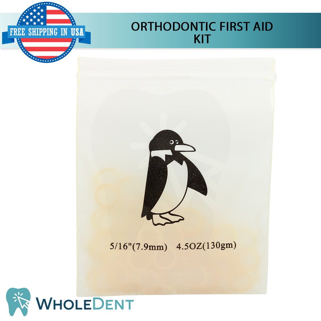 Orthodontic First Aid Kit Emergency Home Use Elastics Rubber Bands Wax Dental