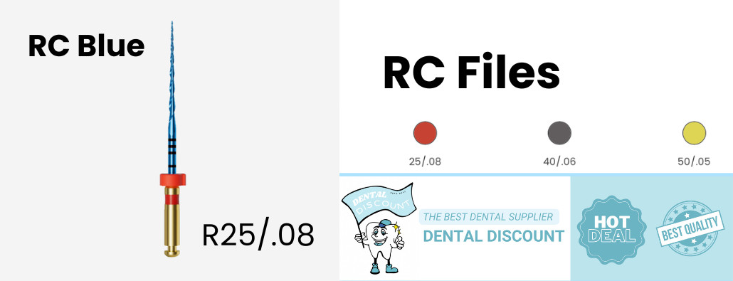 Dental Silver Endodontic Reciprocating NiTi Root Canal Files Rotary 25mm R40 6pc