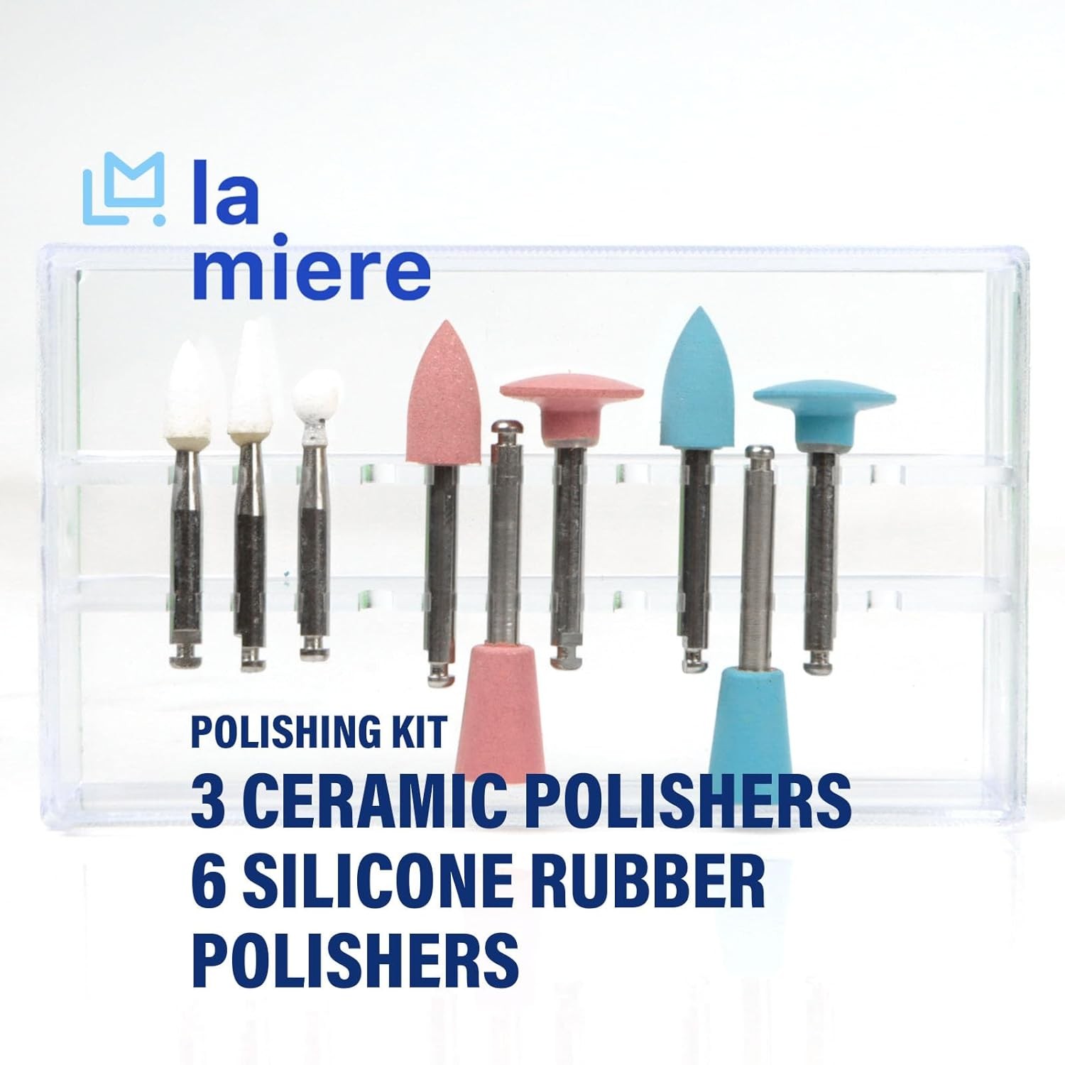 LA MIERE Dental Composite Polishing Kit 9pcs/Kit, Ceramic Oxide Grit,…