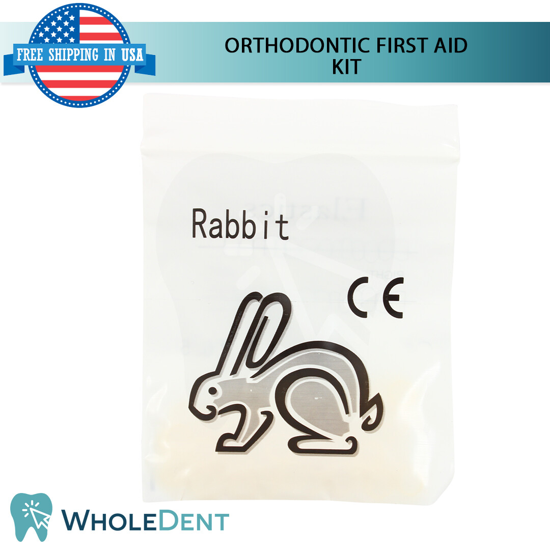 Orthodontic First Aid Kit Emergency Home Use Elastics Rubber Bands Wax Dental