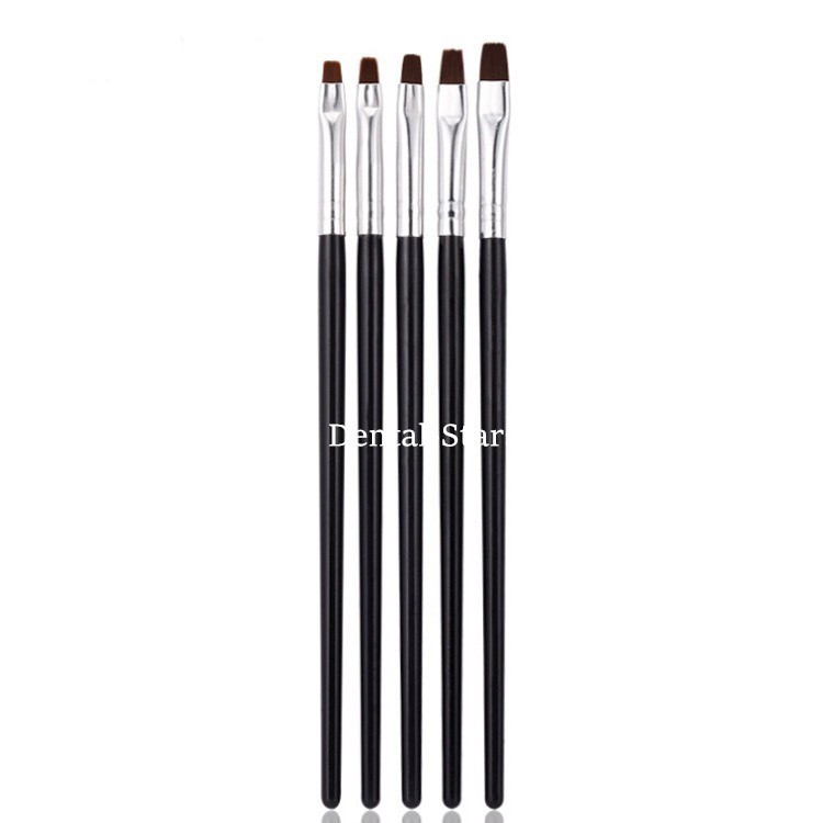 5 Pcs Dental Porcelain Brush Pen For Adhesive Composite Shaping Pens DIY Drawing