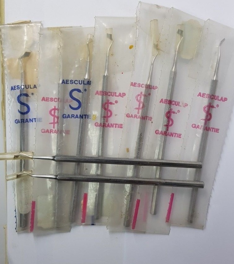 Lot x 9 Dental clinic instrument stainless Aesculap original DF 53 Germany