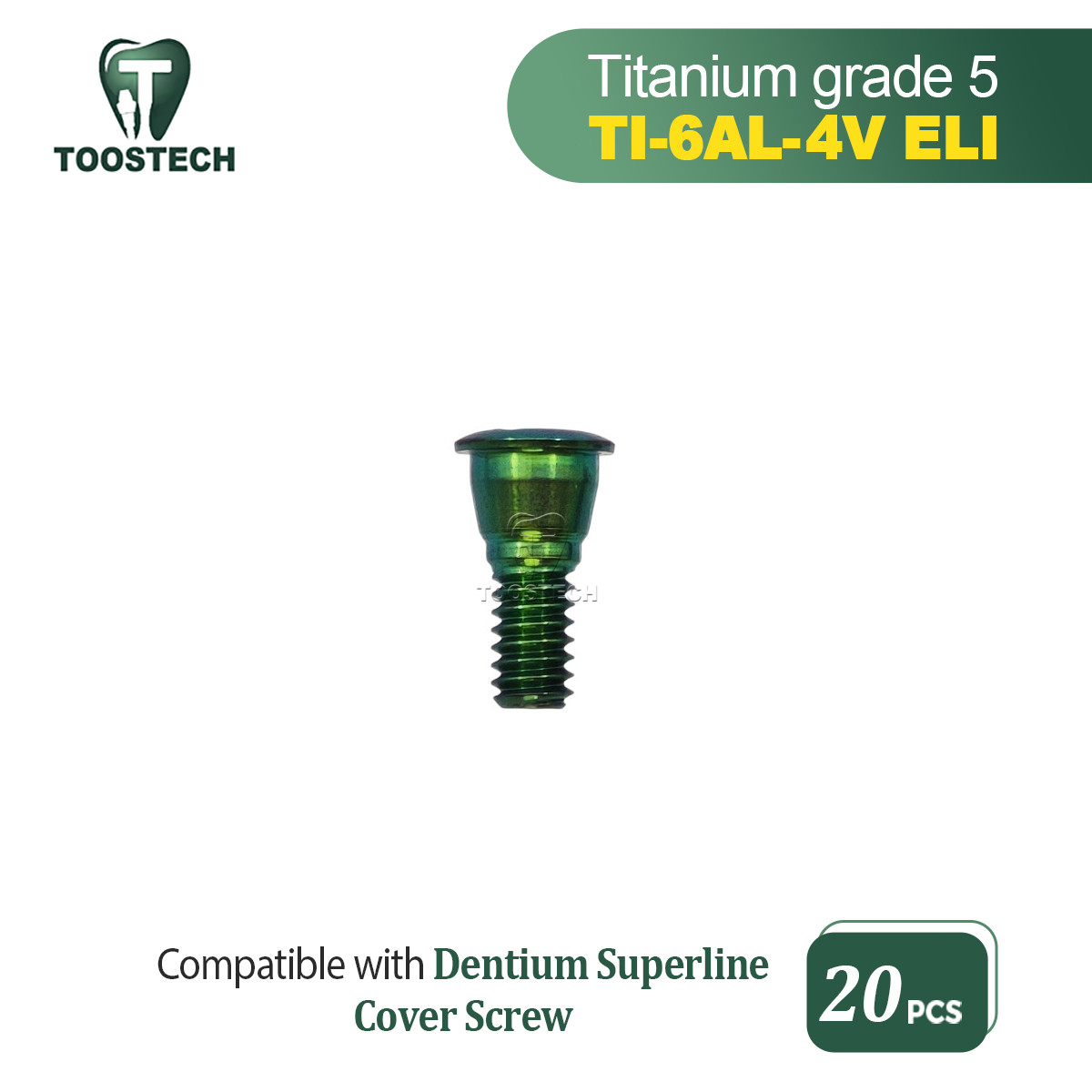 20Pcs Dental Titanium CS36 /Cover Screw compatible with Den-tium superline