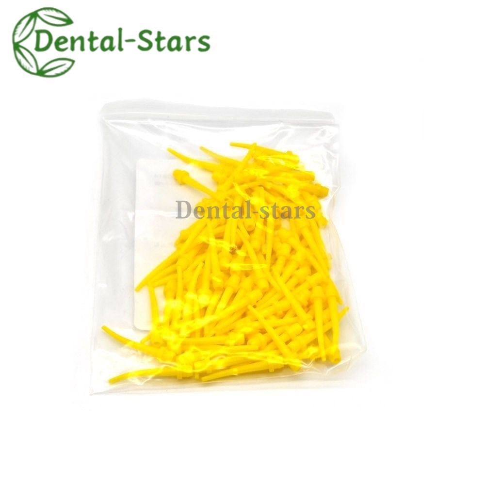 50/1000Pcs Dental Disposable Intra Oral Impression Mixing Tips Yellow