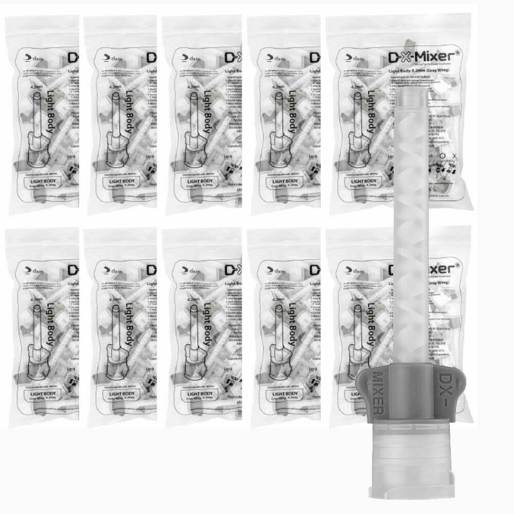 10bags DX-Mixer Dental HP Mixing Tips Impression Material 6.5/5.4/4.2mm