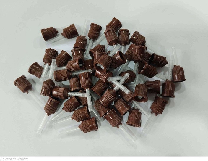 Dental BROWN MIXING TIPS for Core Bulid up Material & Temporary Cements 50 pcs