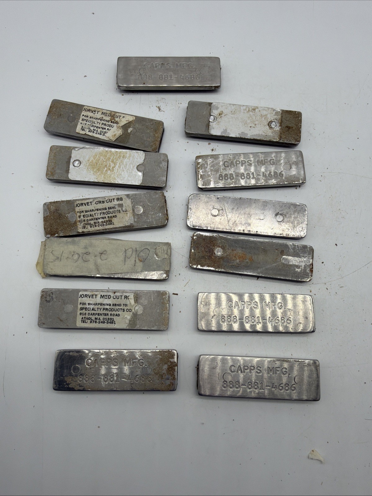 Bulk Lot of 13 Carbide Equine Dental Float Blades Mixed Brands Dull Rasps