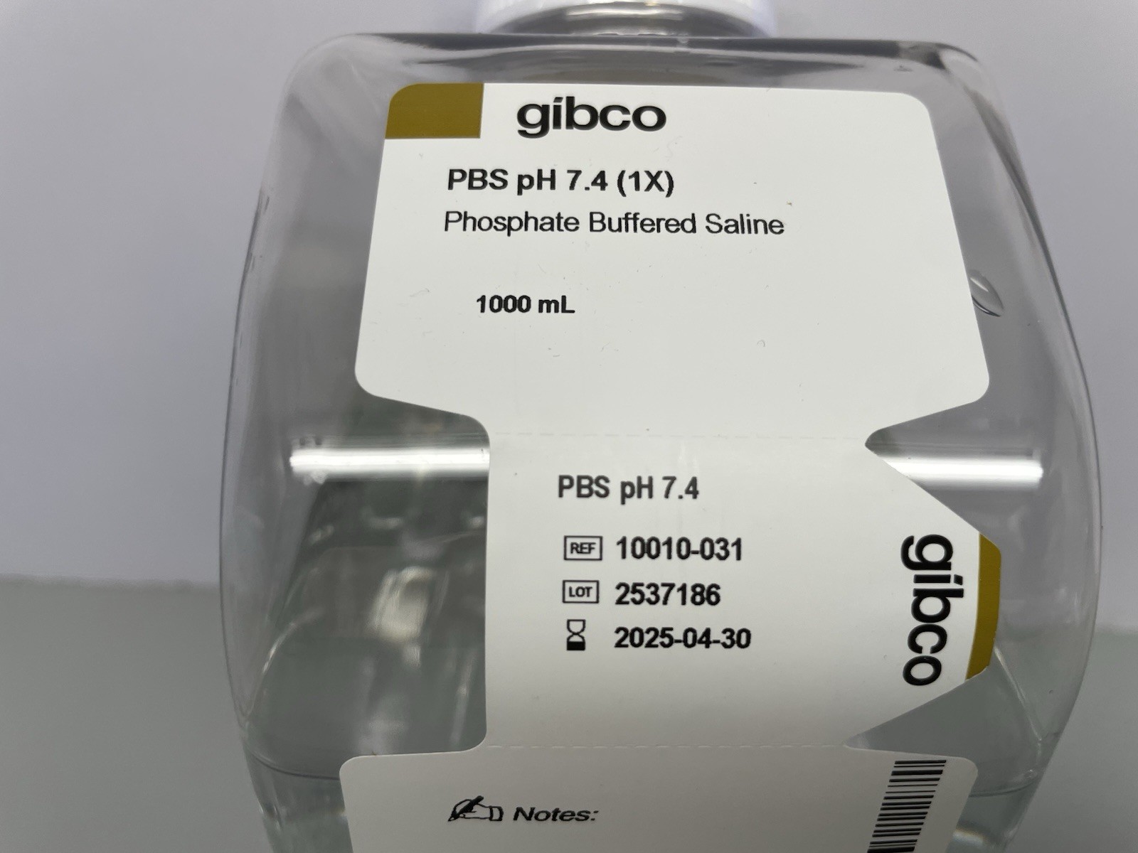Gibco PBS 1X pH 7.4 Phosphate Buffered Saline 1000mL 10010-031