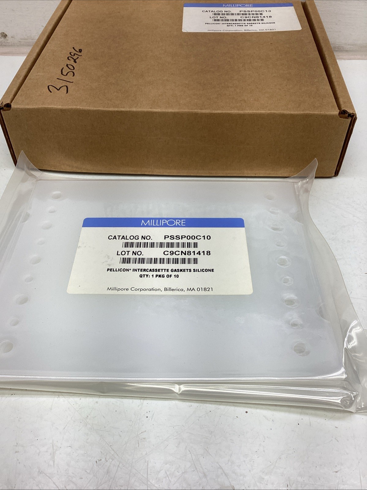 Box Of 10 Millipore Inter cassette Silicone Gaskets PSSP00C10 NIB