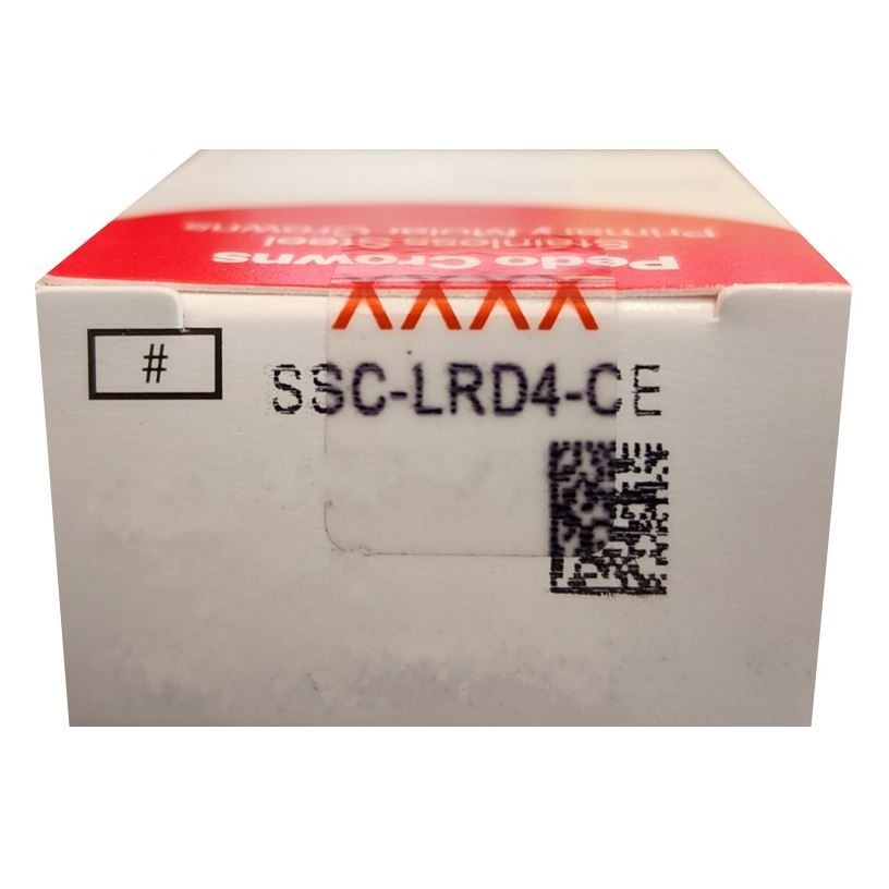 *5-Pieces* HuFriedyGroup Pedo Crowns Lower Right Primary 1st #4 Refill SSC-LRD4