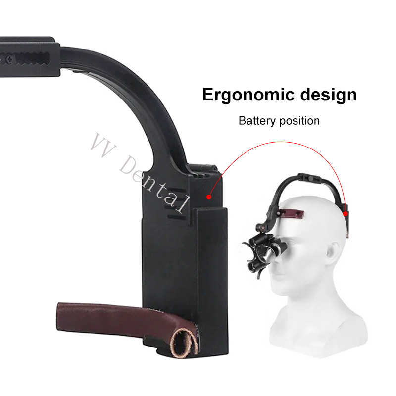 2.5X 3.5X Dentist Loupes Dental Binocular Glass Magnifier with 5W Led Head Light