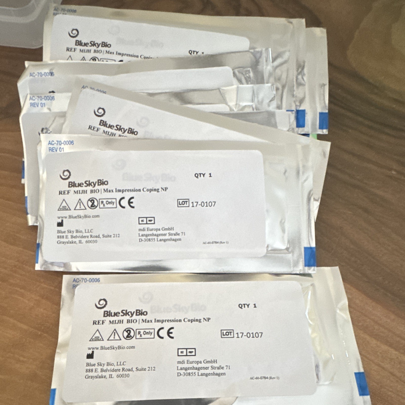 LOT OF 29- BlueSkyBio BIO Max Impression Coping NP. Compatible with Nobel