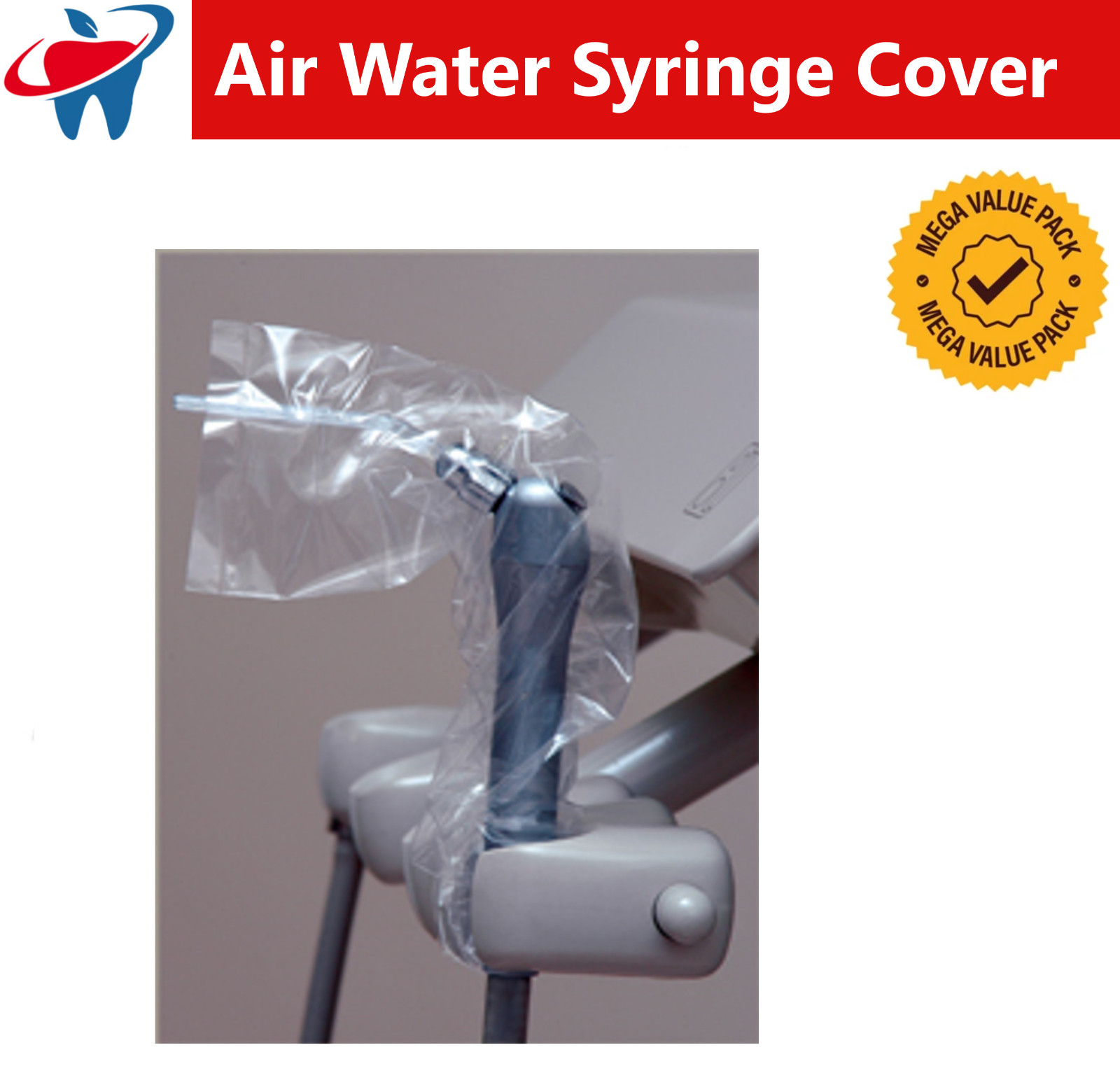 Dental Air Water Syringe Cover Universal Handpiece Cover Barrier Sleeve, 1500/Bx