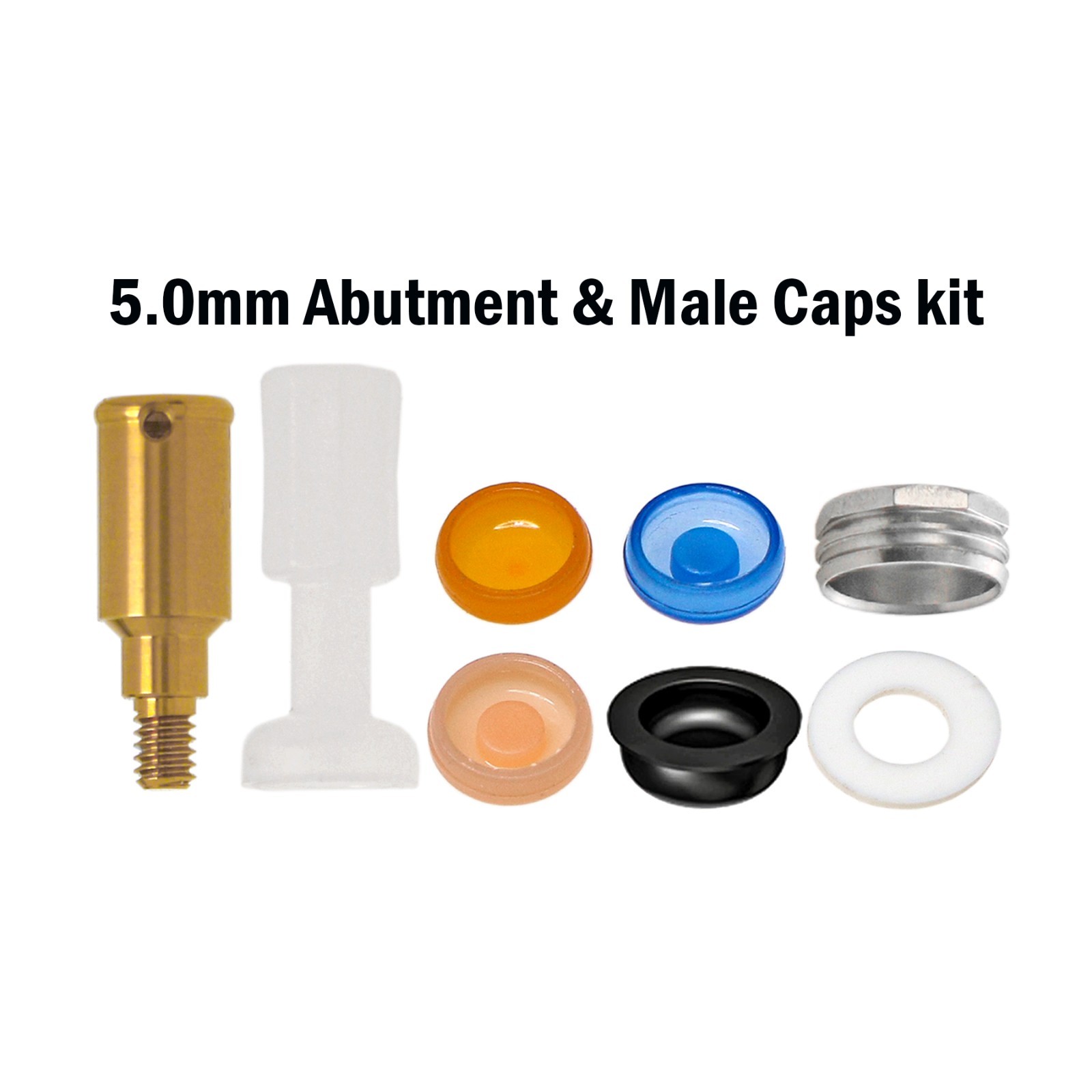 Overdenture Locator Abuetment for Zimmer Tapered Screw-Vent 3.5mm Male Caps Tool