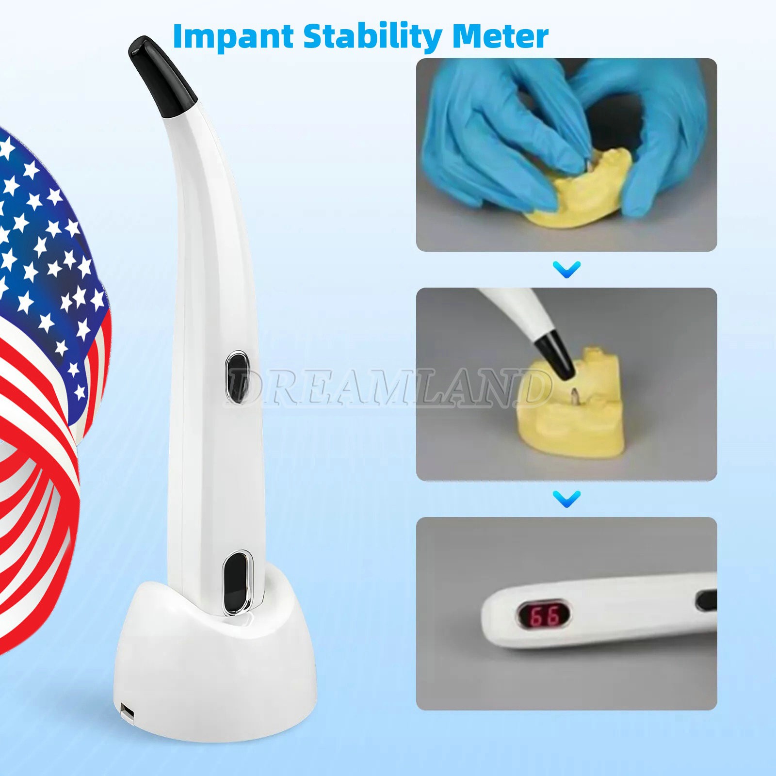 Dental Implant Osseointegration Implant Stability Measurement Monitor Tester