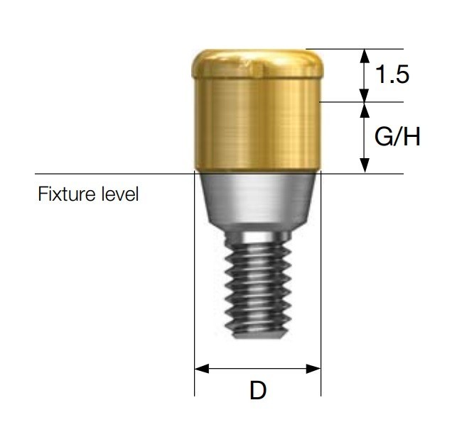 Dental LOCATOR Abutment fits BioHorizons Tapered/Pro/Plus/Short 3.5mm Platform