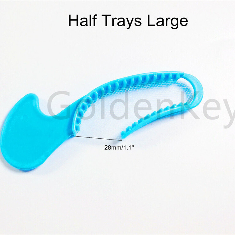 Dental Disposable Trays Impression Bite Registration White Blue Tray Net Mesh