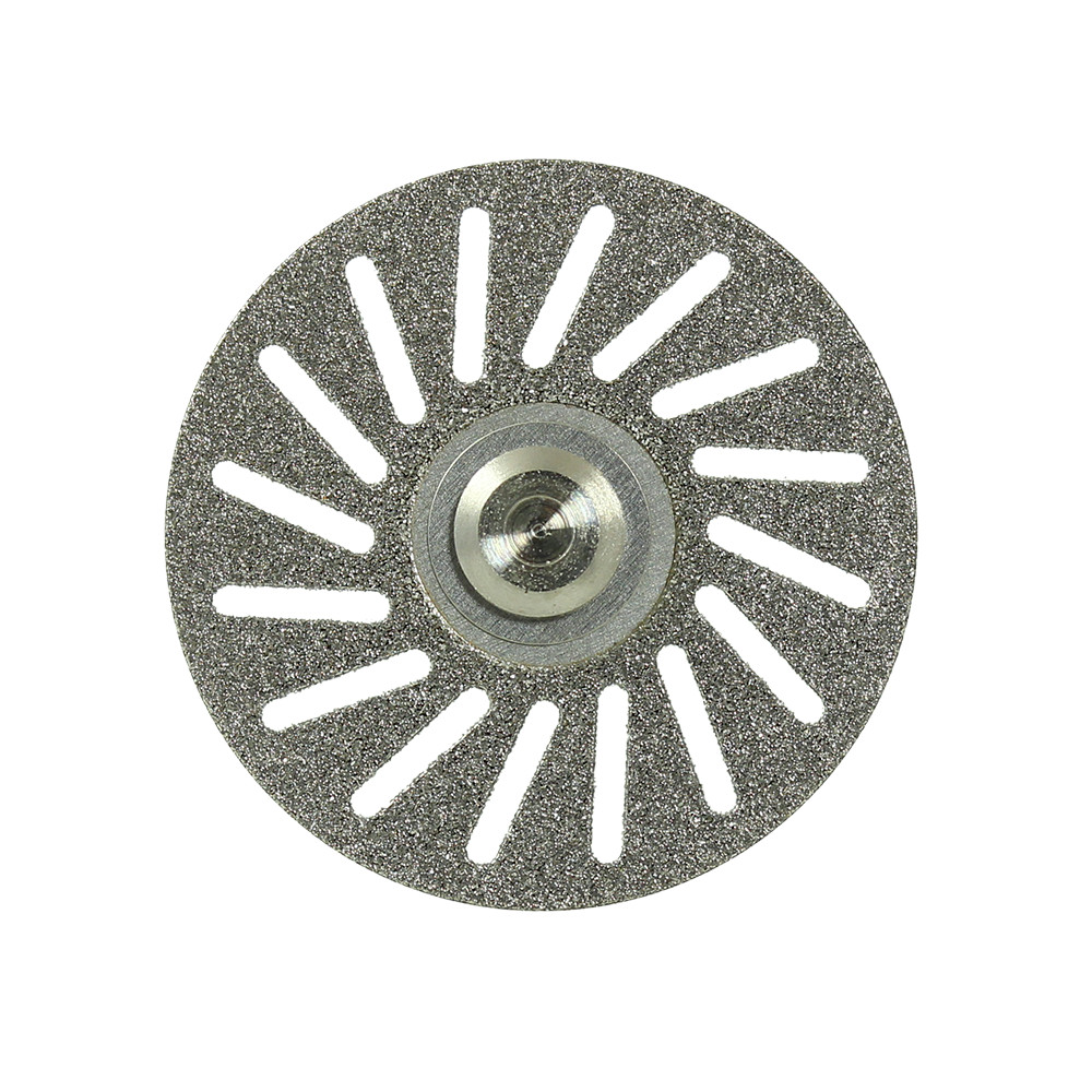 Dental MDT Fine Grit Diamond Coated Double Sided Disc Ø22mm + Mandrel T0.3mm
