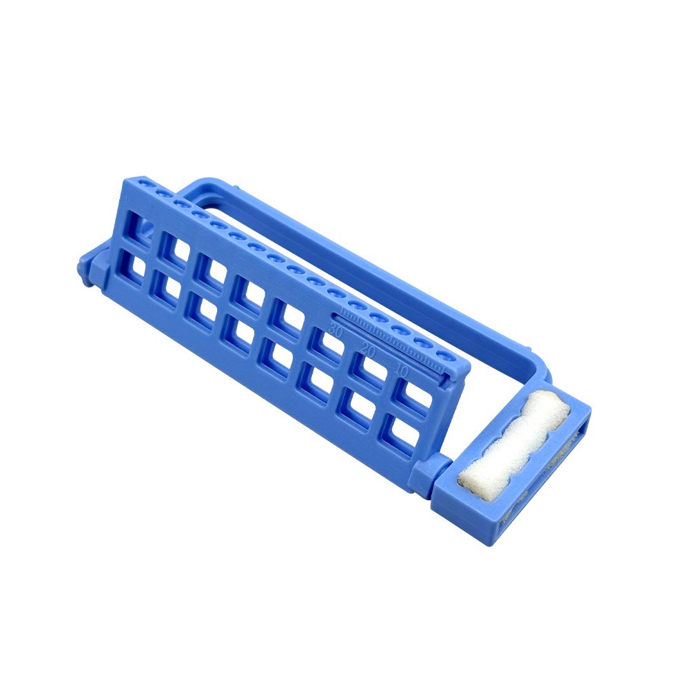 16 Holes Dental Bur Endo File Holder Disinfection Box Drill Stand Endo Tray
