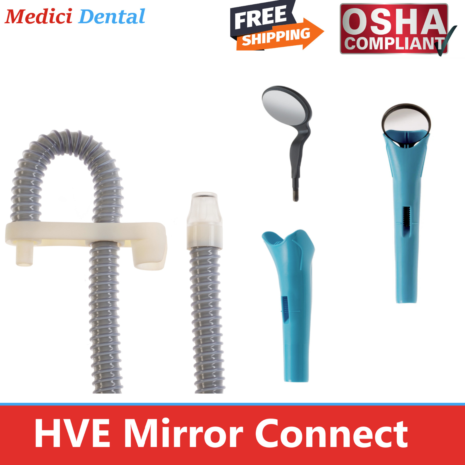 Dental HVE Mirror Connect Kit Complete Kit tubing, or Refill, Connector HuFriedy