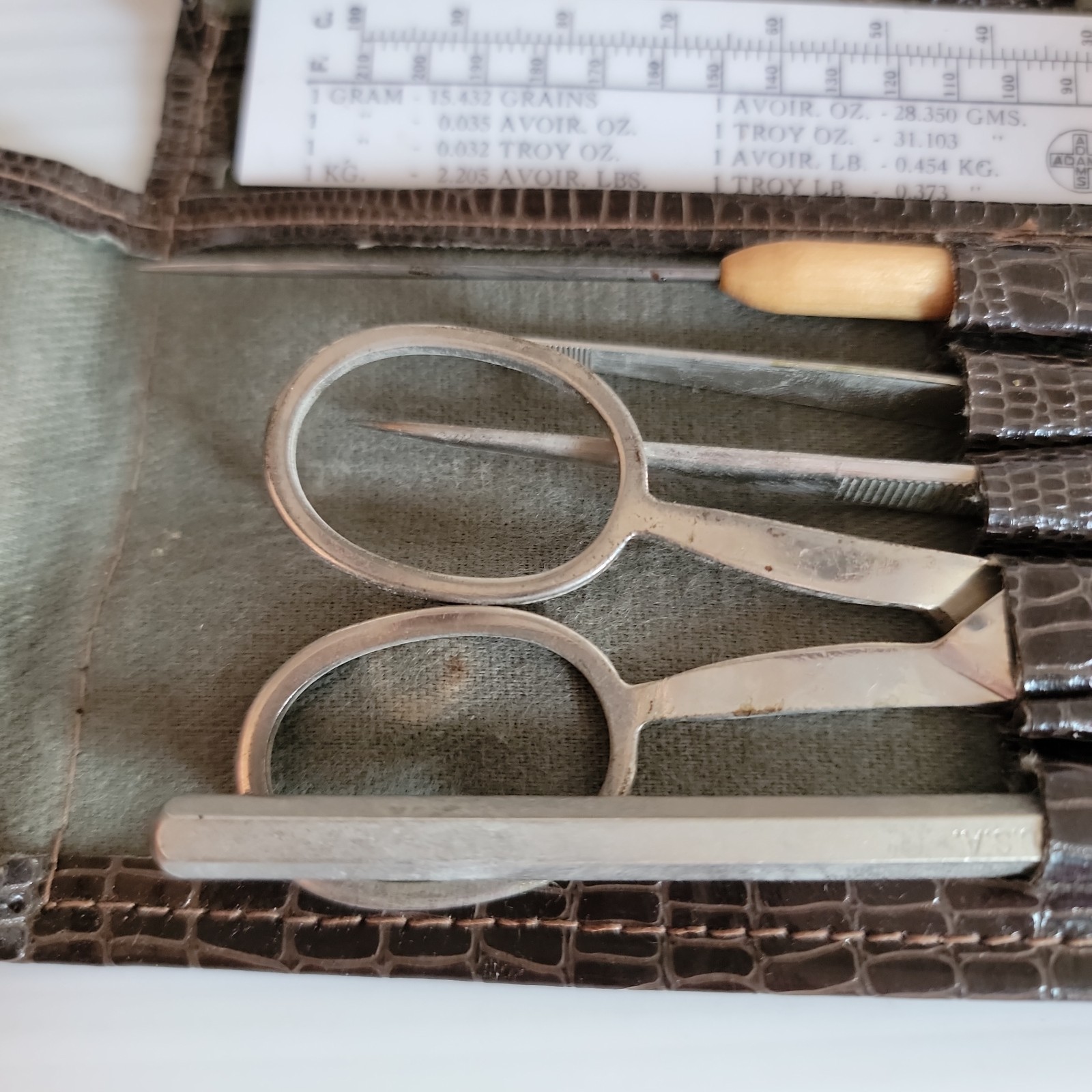 Vintage Clay Adams USA Anatomy Dissection Kit Scalpel Tools Ruler Case 1960s