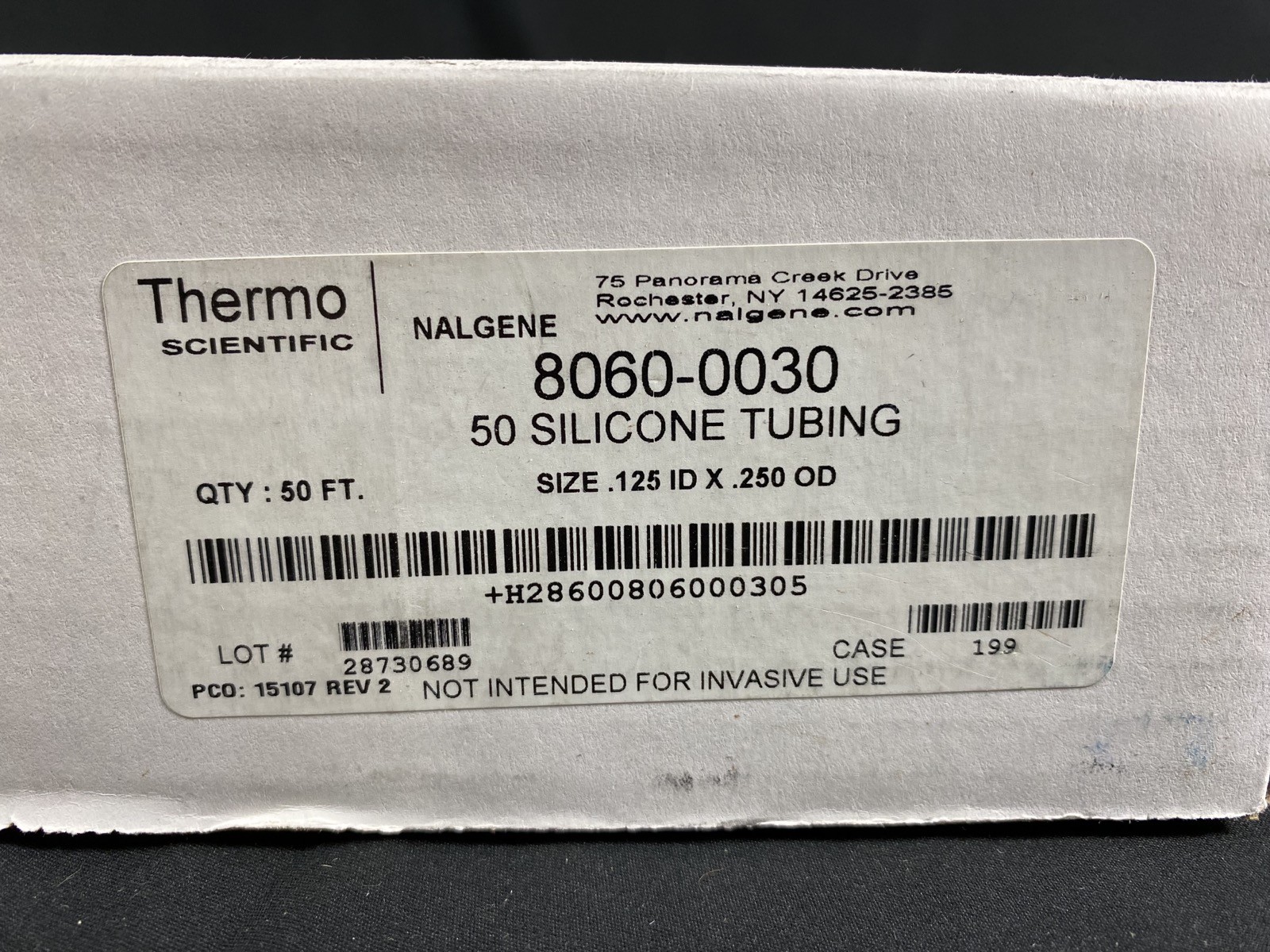 NALGENE 1/8″ 50 Platinum-Cured Silicone Flexible Tubing 8060-0030 (50ft/Pk)