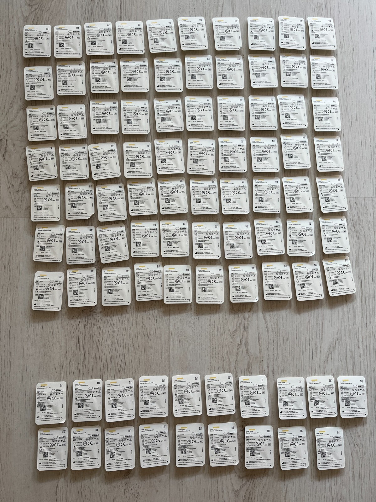Original Nobel Biocare Conical Connection CC cover screw NP/RP – 283 pieces