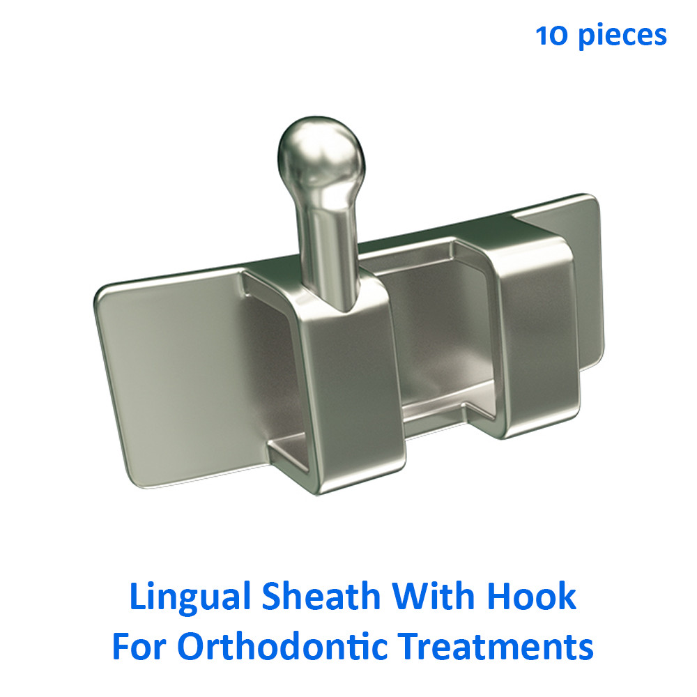 10x Dental Orthodontic Soldering Weldable Lingual Sheath Mesial Ball Hook Right