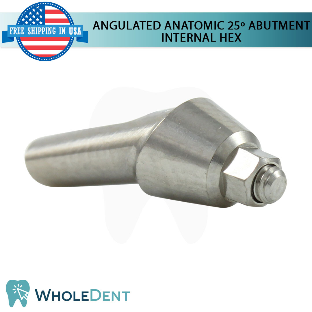 X1 Angulated Anatomic Abutment 25° Ø5.4mm Int Hex 2.42mm Dental Instrument