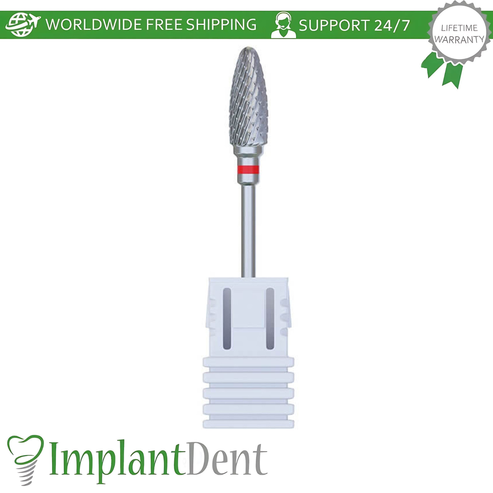 Dental Cross Cut Fine Flame Carbide Ø6.0mm x 14mm Bur 1110134 Dentistry Tool