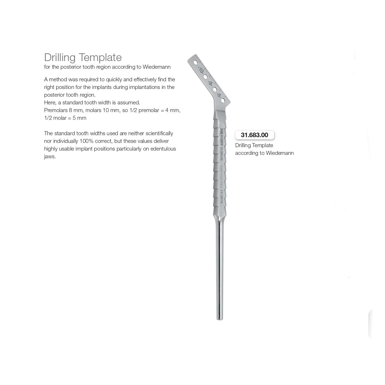 Dental Surgical Drilling Template for Accurate Guide Implant Positions Posterior
