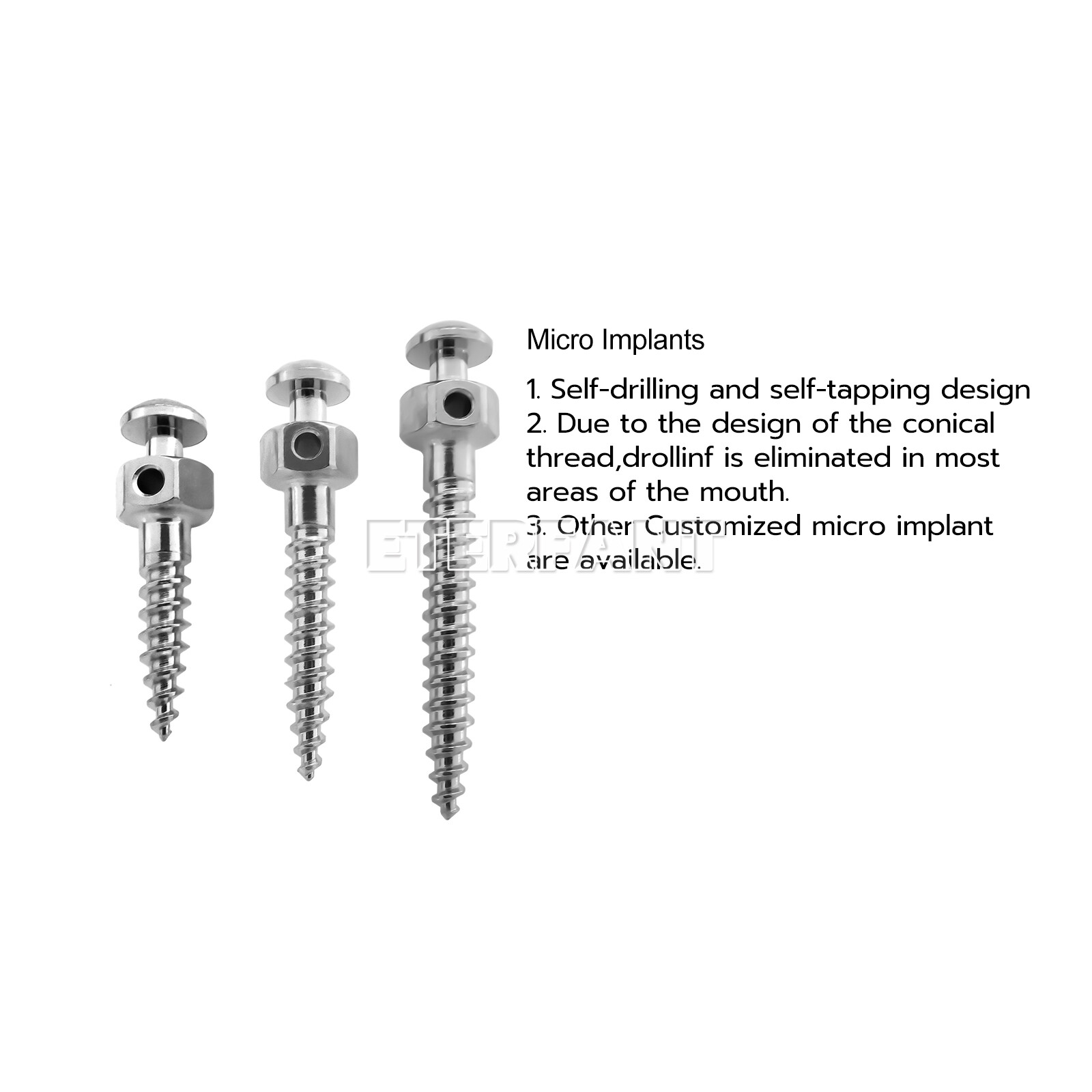 ETERFANT Dental Orthodontic Micro Implants Mini Screw Self-Drilling/Screwdriver