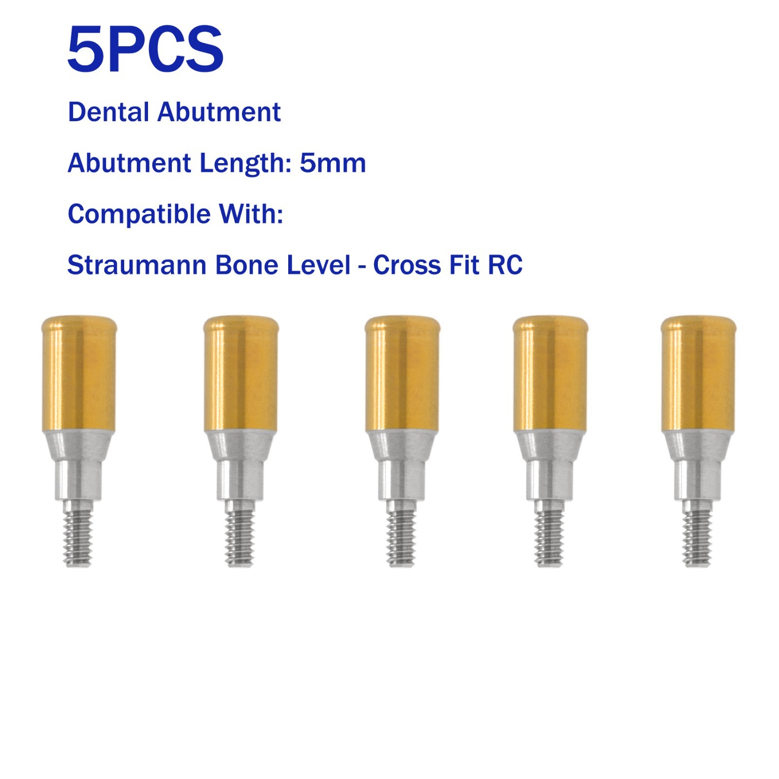 Dental Overdenture Abutment 5.0mm & Implant Retention Caps Tool fit Straumann RC